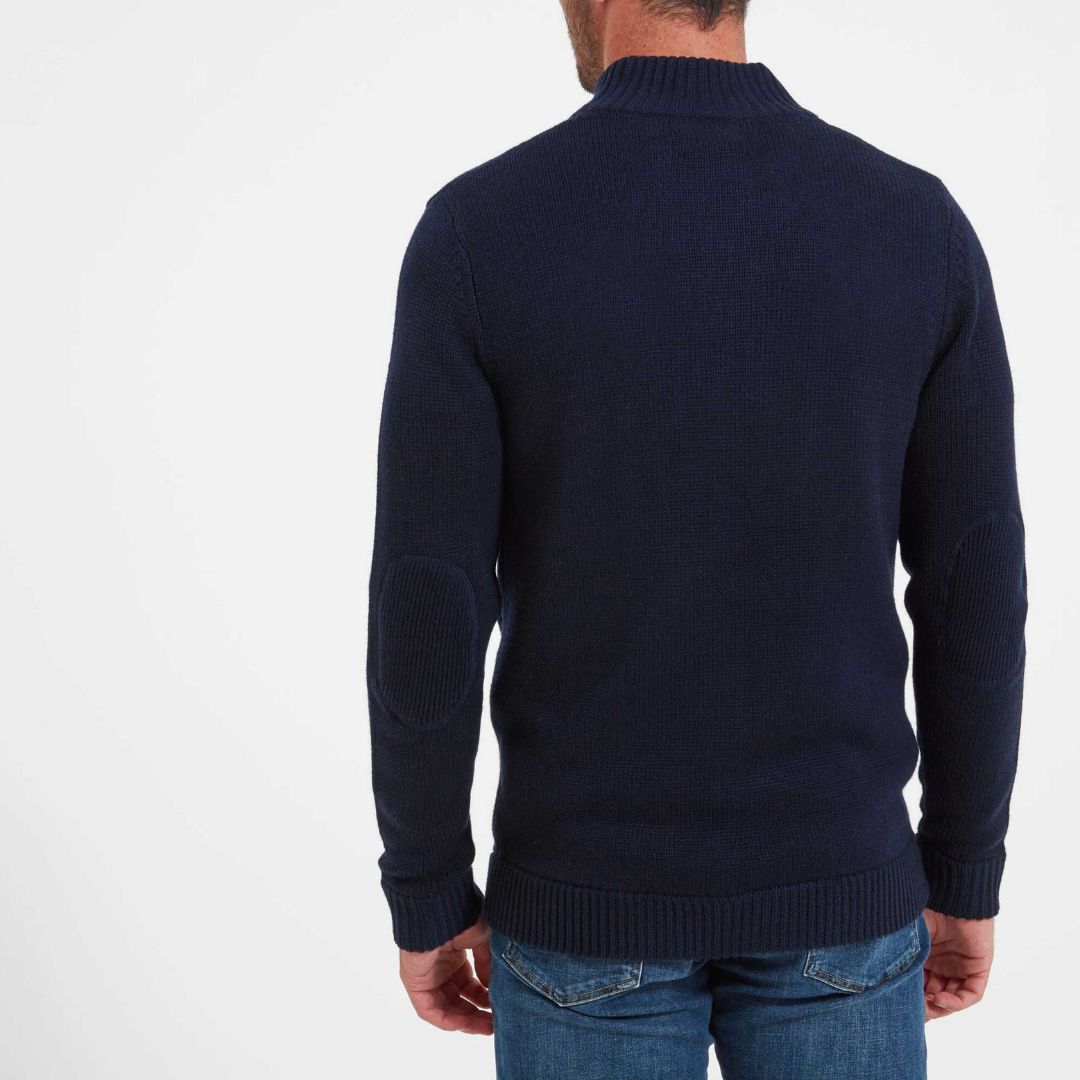 Schoffel Men's Kenmore Lambswool Mix Jumper in Navy