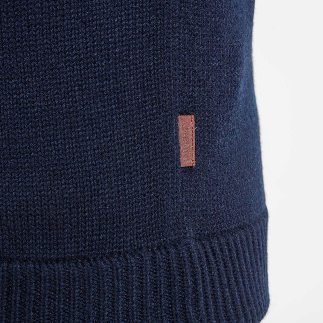 Schoffel Men's Kenmore Lambswool Mix Jumper in Navy