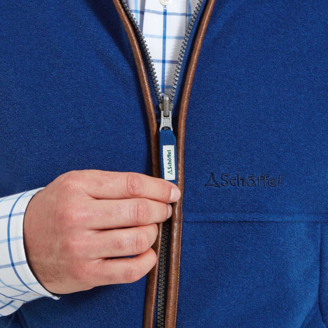 Schoffel Men's Oakham Fleece Gilet in Cobalt Blue