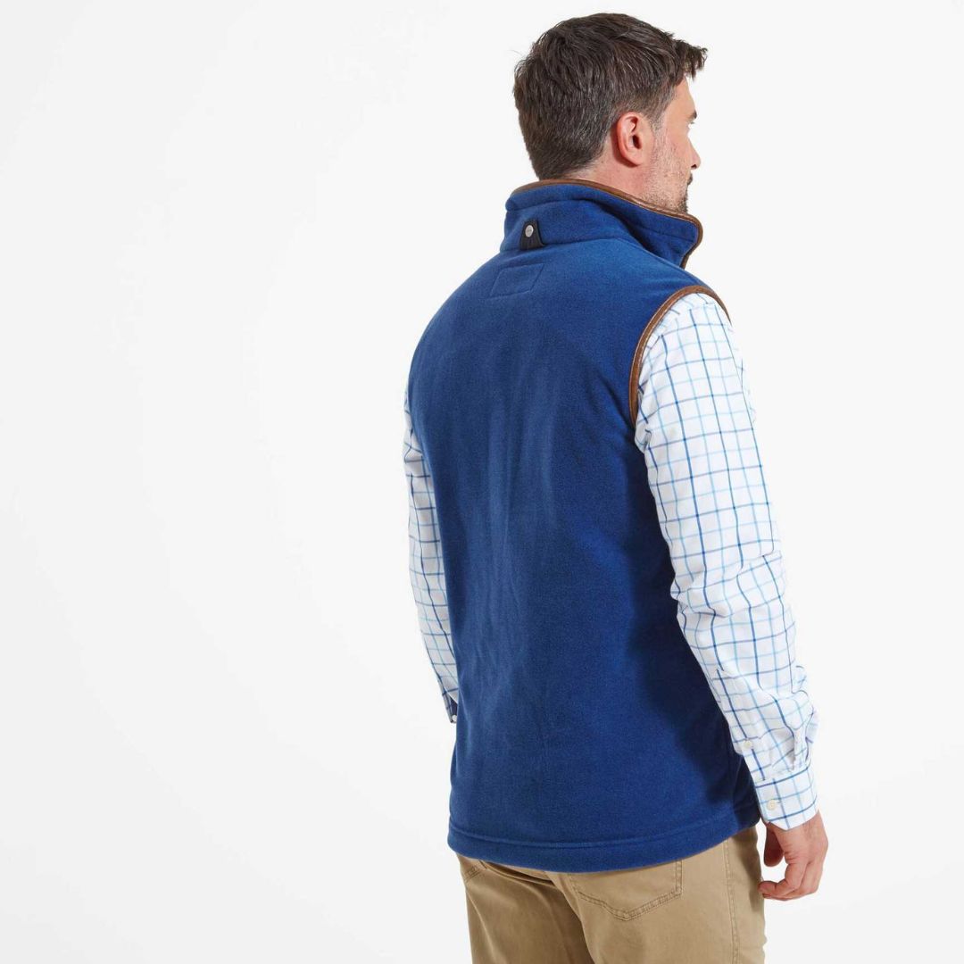 Schoffel Men's Oakham Fleece Gilet in Cobalt Blue