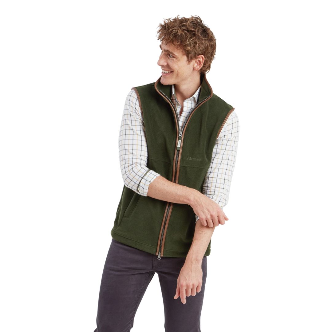 Schoffel Men's Oakham Fleece Gilet in Forest
