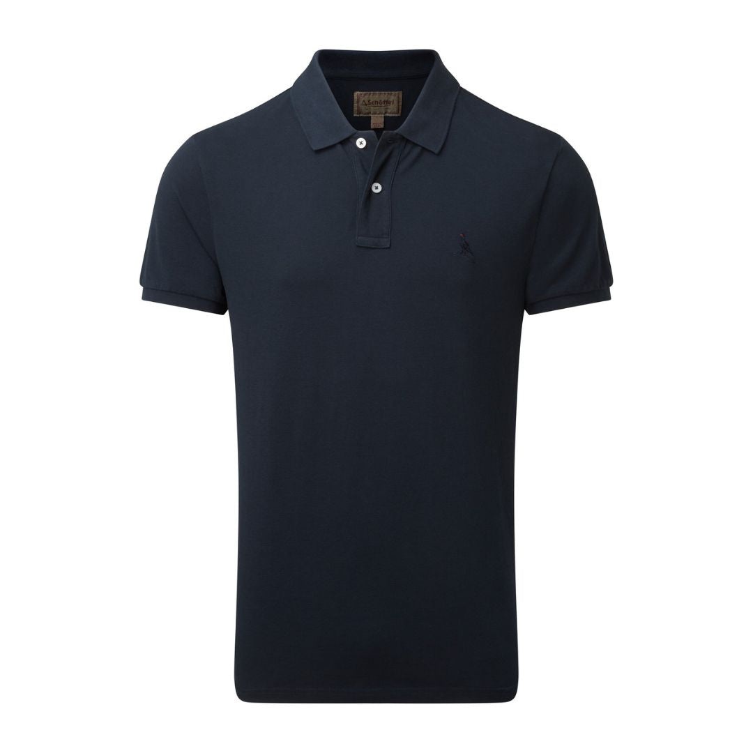 Schoffel Men's St. Ives Tailored Polo Shirt in Navy