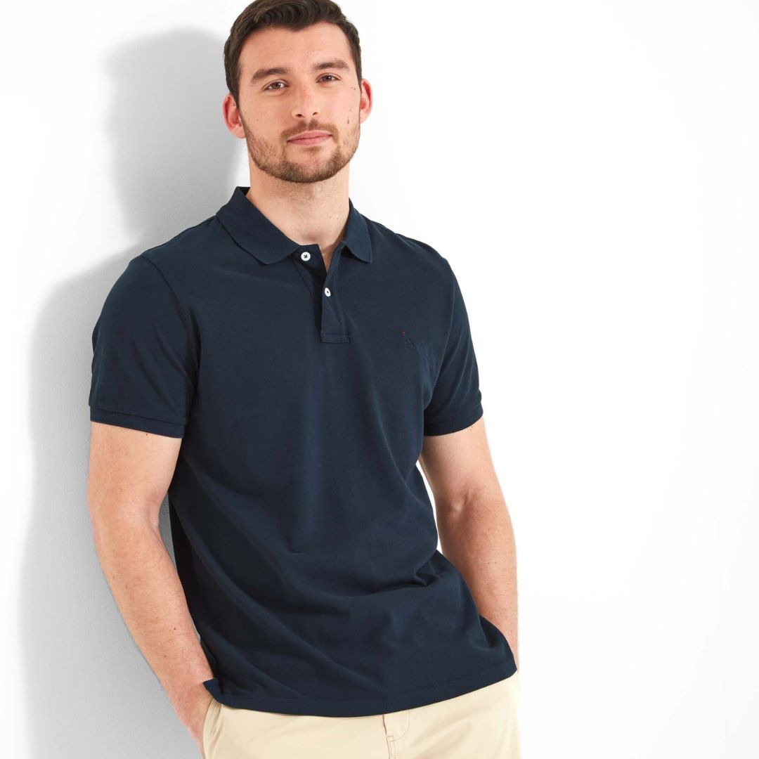 Schoffel Men's St. Ives Tailored Polo Shirt in Navy