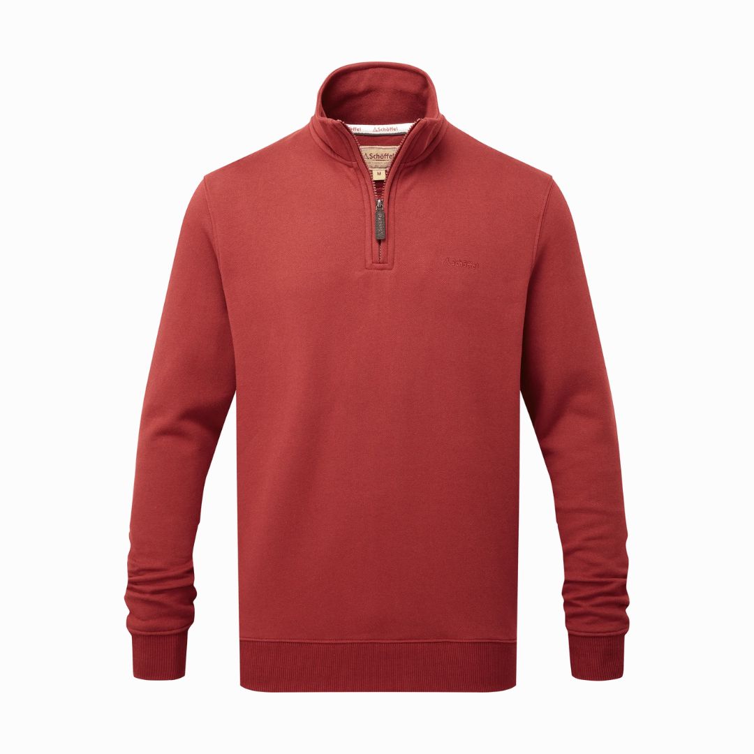 Schoffel Men's St Merryn Jumper in Deep Red