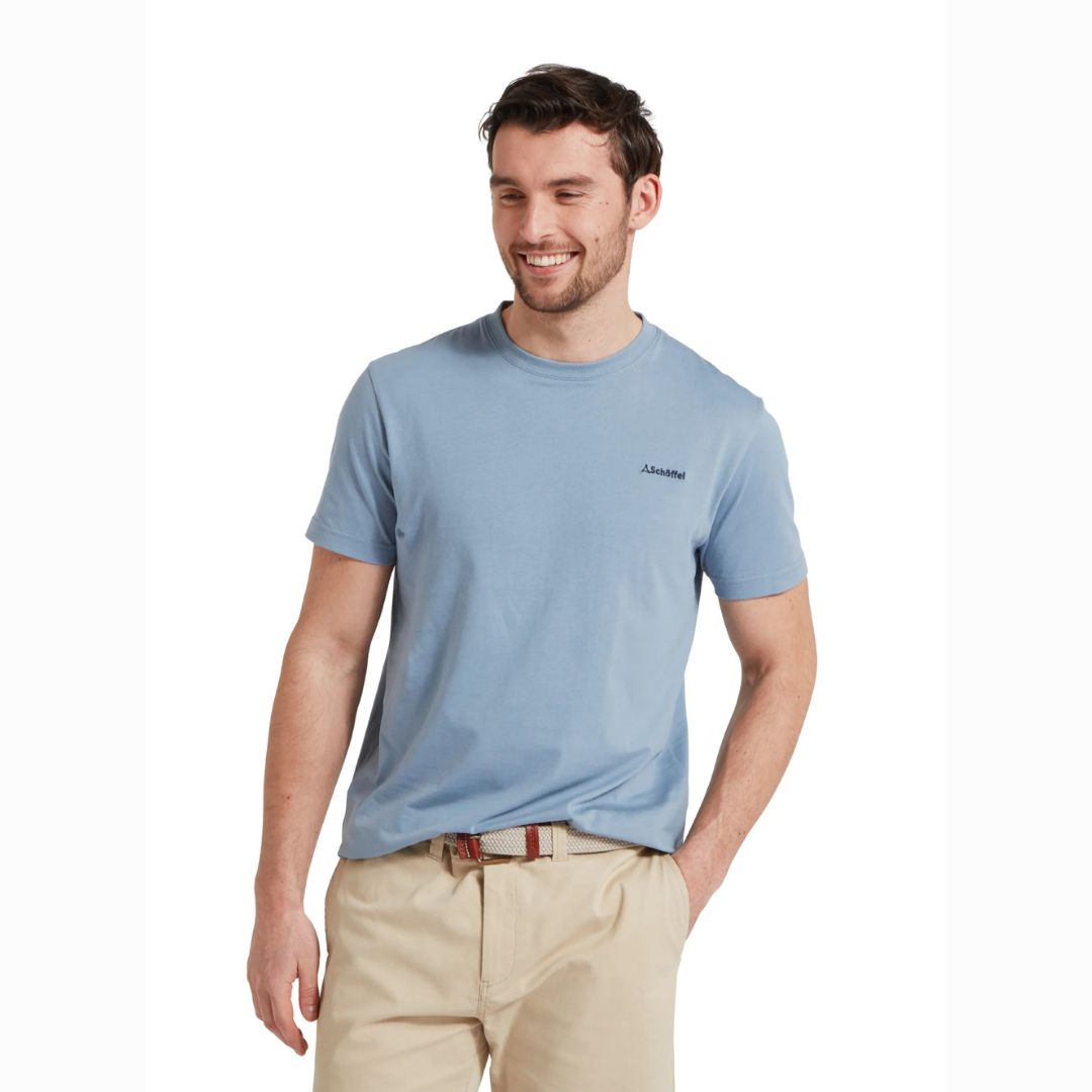 Schoffel Men's Trevone T-Shirt in Pigeon Blue