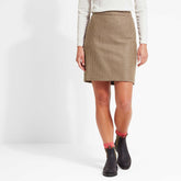 Schoffel Women's Beauly Tweed Skirt in Houndstooth tweed