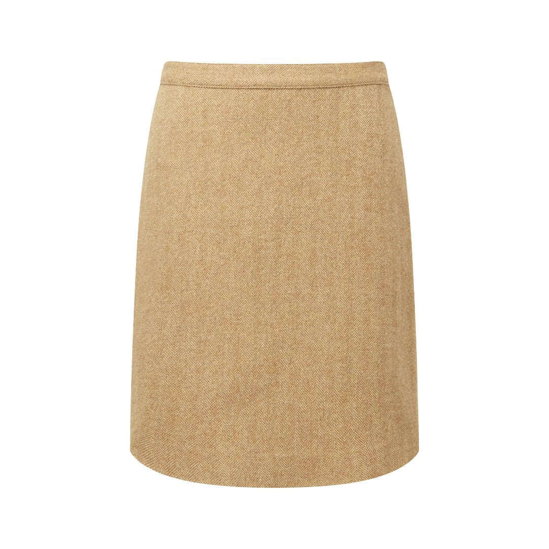 Schoffel Women's Beauly Tweed Skirt in Oak Herringbone Tweed