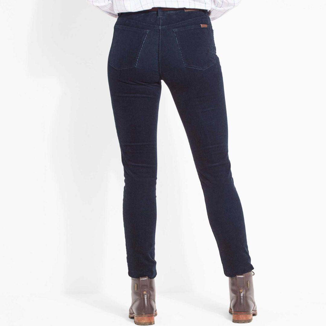 Schoffel Women's Clover Cord Jean Trousers in Navy