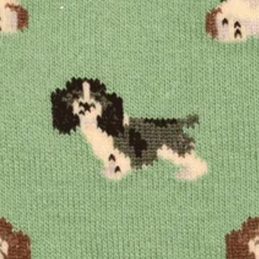 Schoffel Women's Cotton Socks in Green Spaniel