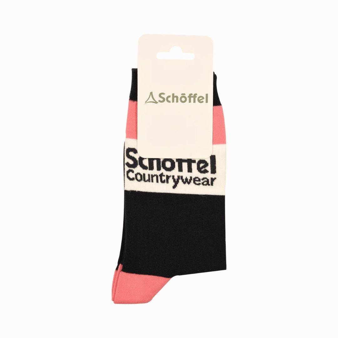 Schoffel Women's Cotton Socks in Pink Heritage