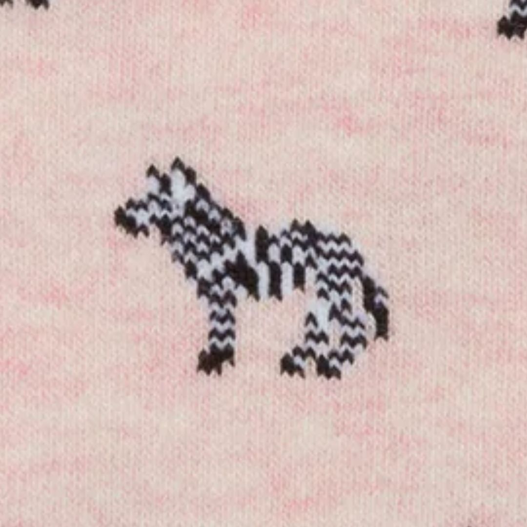 Schoffel Women's Cotton Socks in Pink Zebra