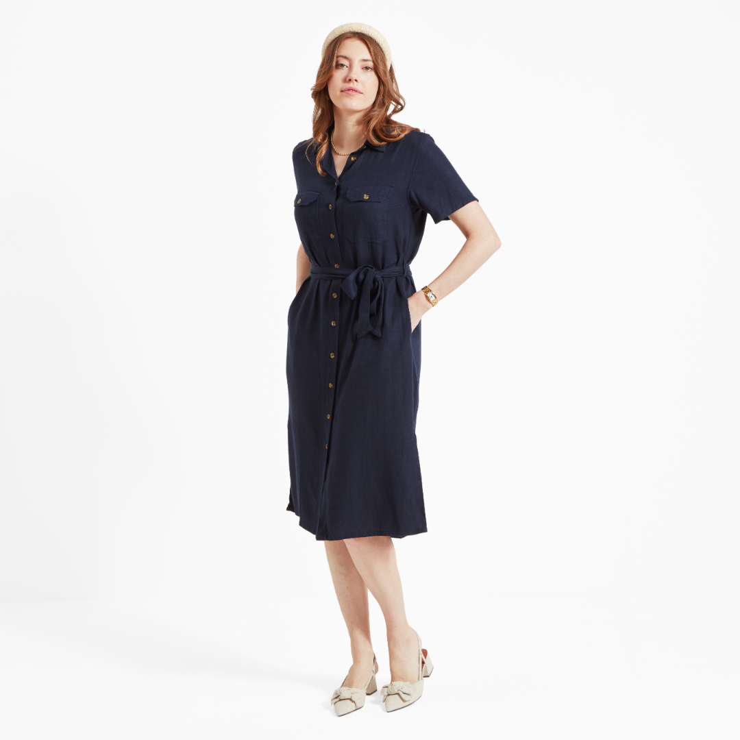 Schoffel Women's Daisy Linen Dress in Navy