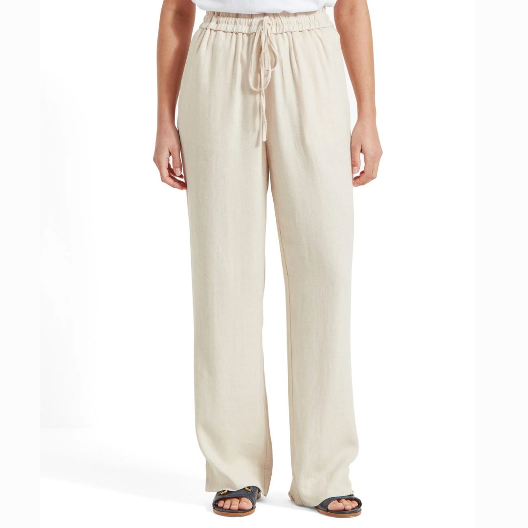 Schoffel Women's Daphne Linen Trousers in Oat