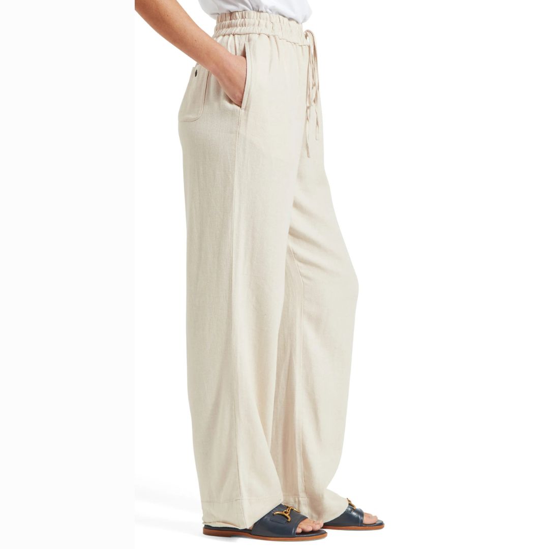 Schoffel Women's Daphne Linen Trousers in Oat