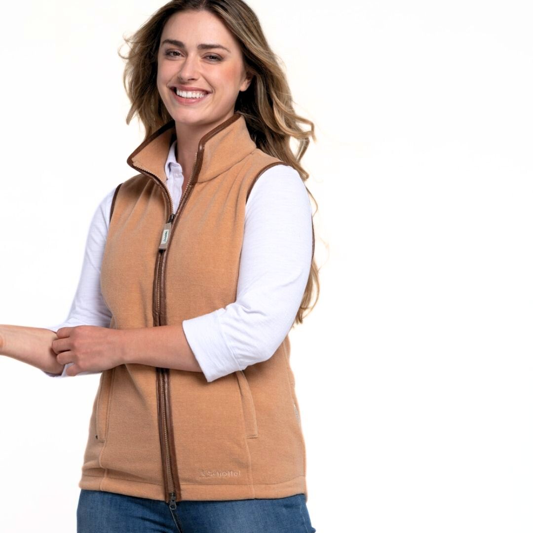 Schoffel Women's Lyndon Fleece Gilet in Camel