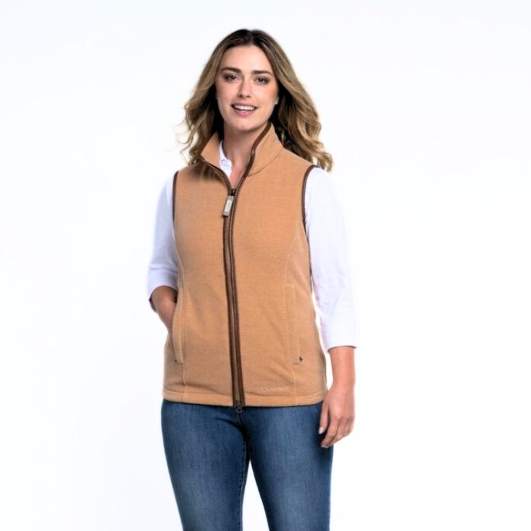 Schoffel Women's Lyndon Fleece Gilet in Camel