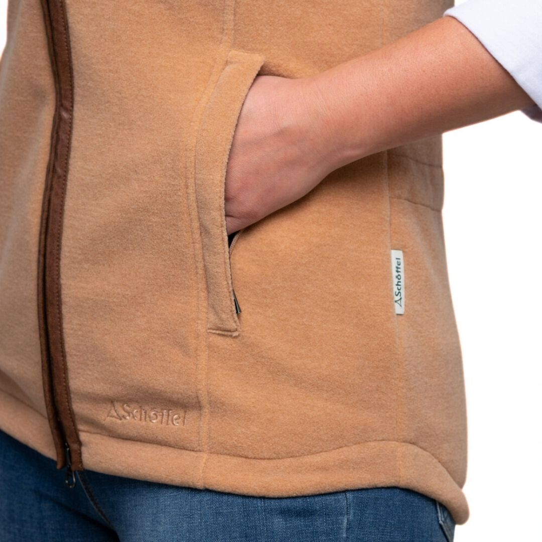 Schoffel Women's Lyndon Fleece Gilet in Camel