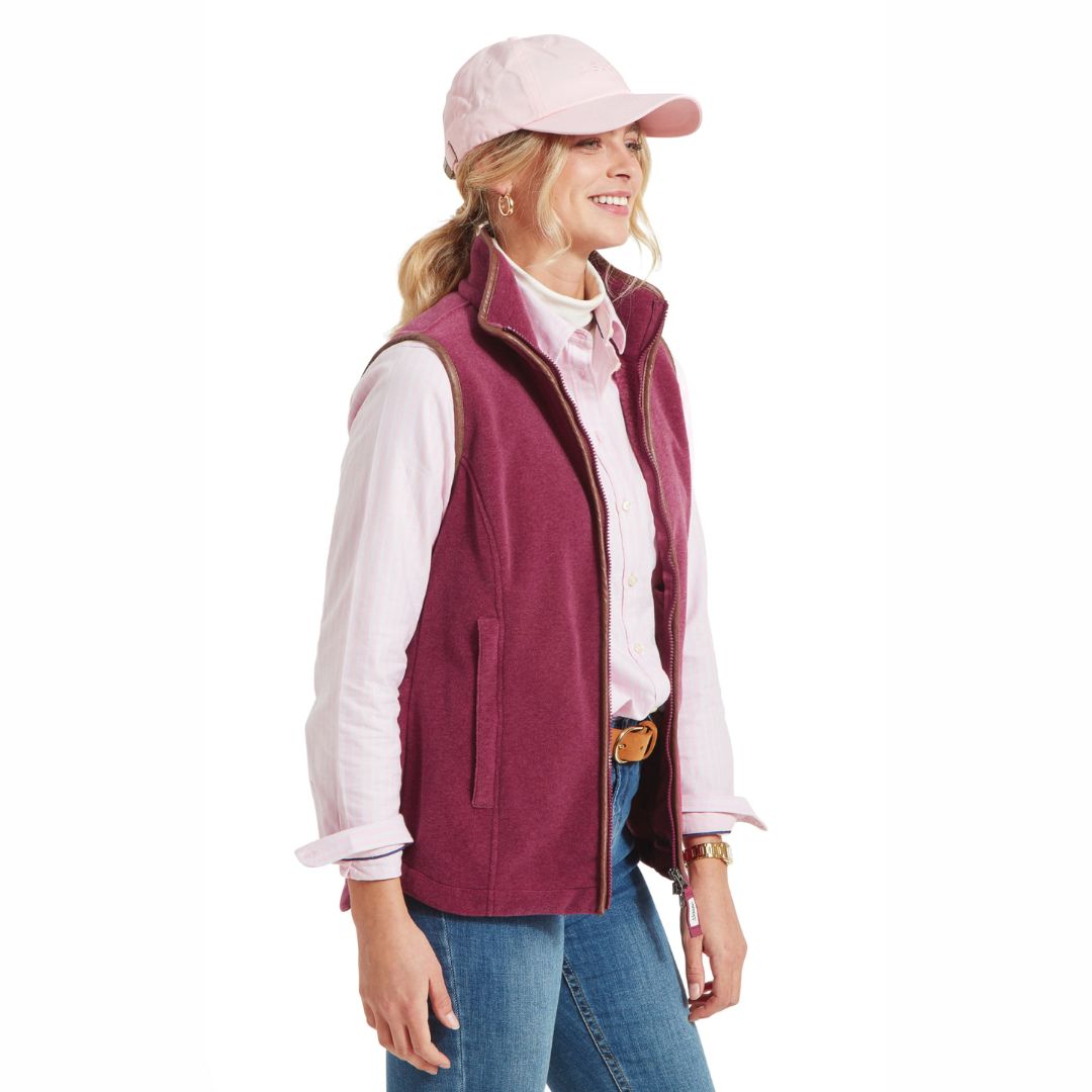 Schoffel Women's Lyndon Fleece Gilet in Mulberry