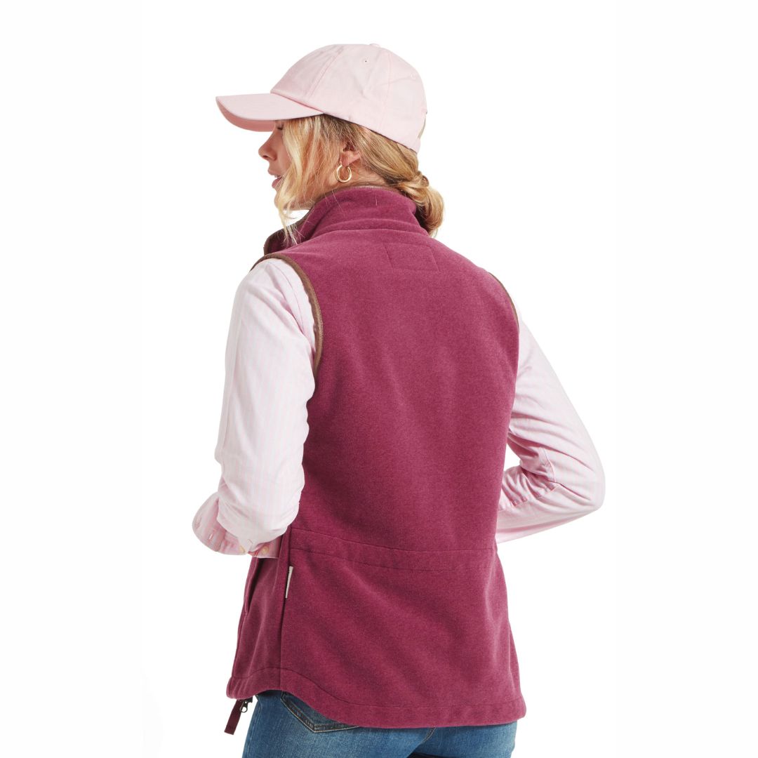 Schoffel Women's Lyndon Fleece Gilet in Mulberry