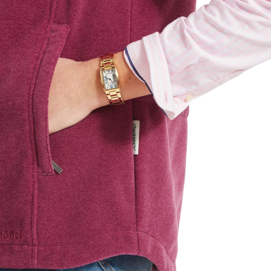 Schoffel Women's Lyndon Fleece Gilet in Mulberry