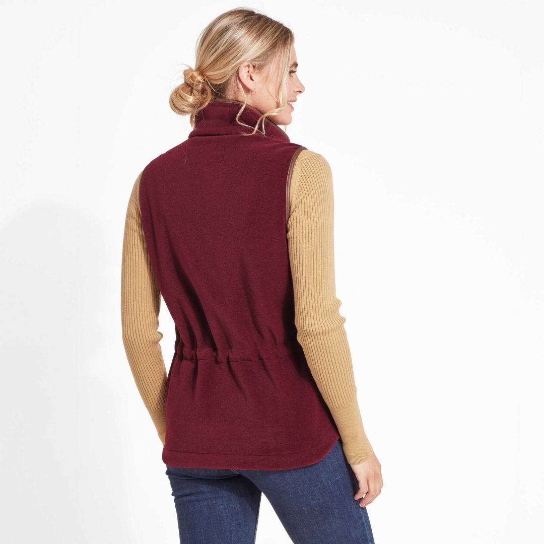 Schoffel Women's Lyndon Fleece Gilet in Claret