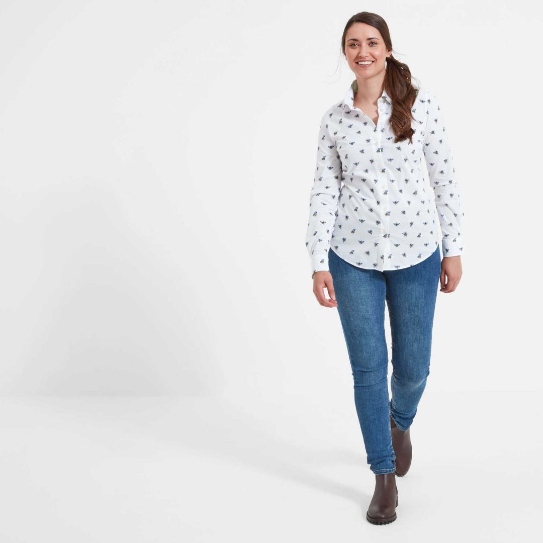 Schoffel Women's Norfolk Shirt in Bee Print