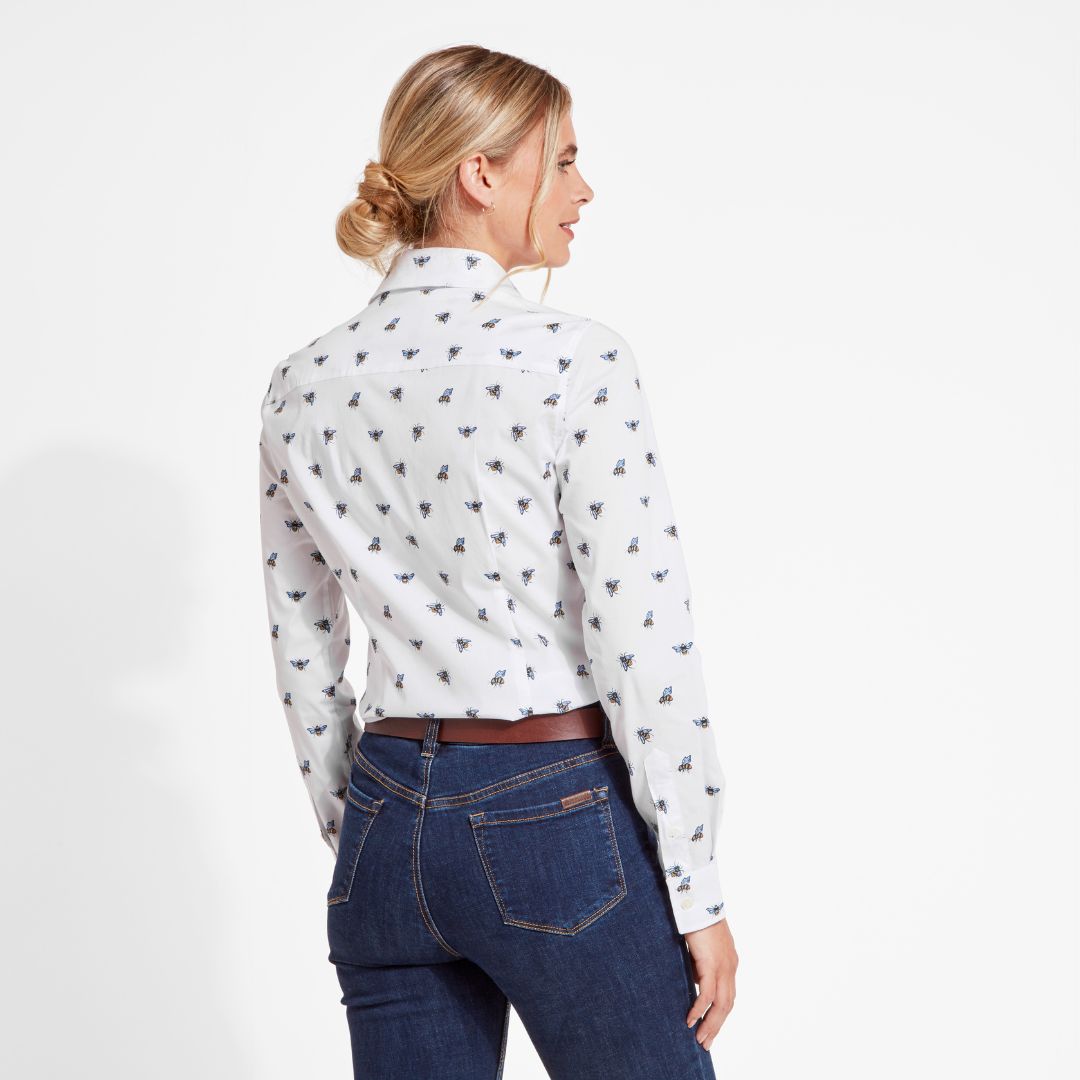 Schoffel Women's Norfolk Shirt in Bee Print