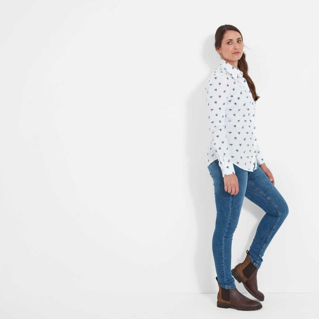 Schoffel Women's Norfolk Shirt in Bee Print