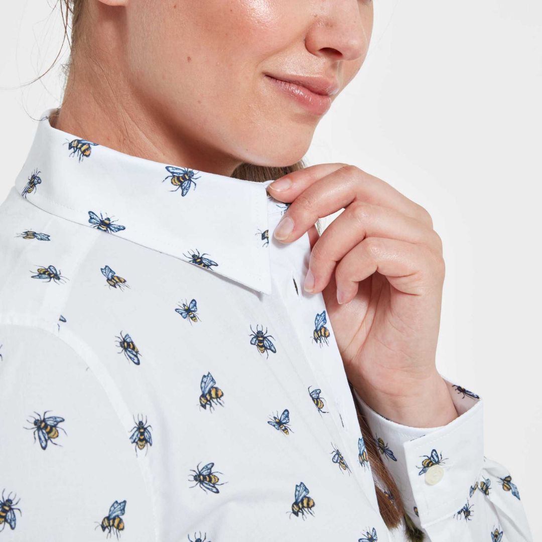 Schoffel Women's Norfolk Shirt in Bee Print