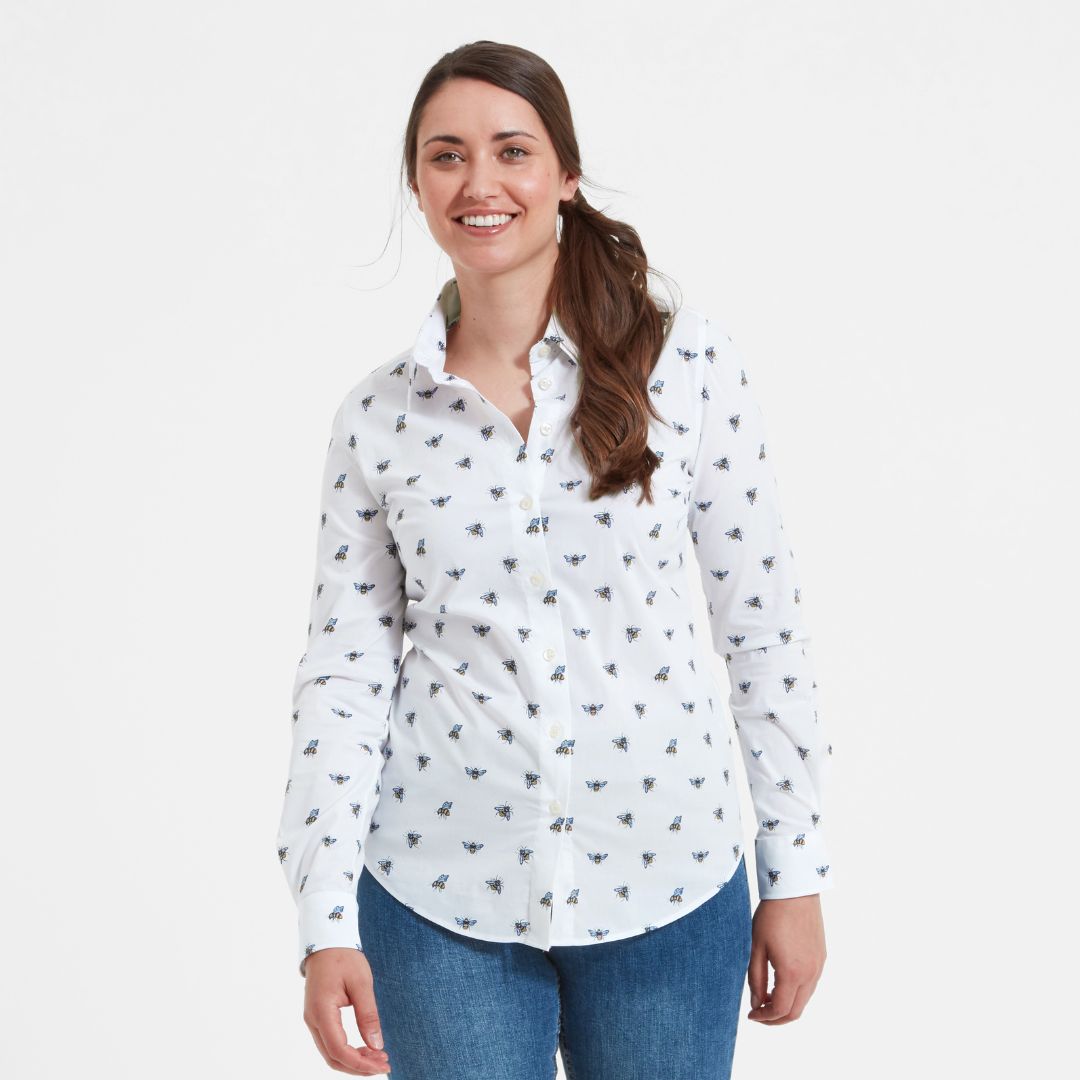 Schoffel Women's Norfolk Shirt in Bee Print
