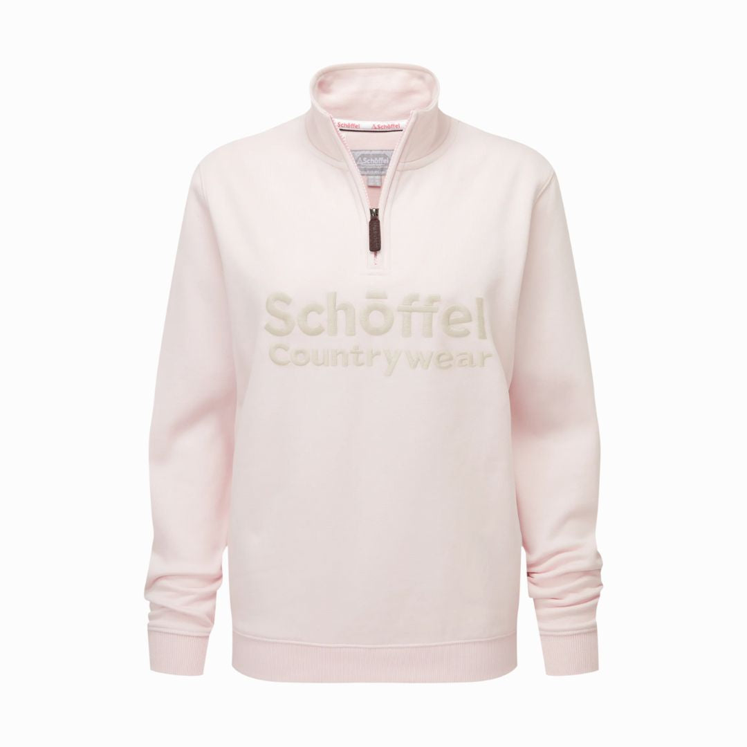 Schoffel Women's St Issey Quarter Zip Jumper in Mauve Blush