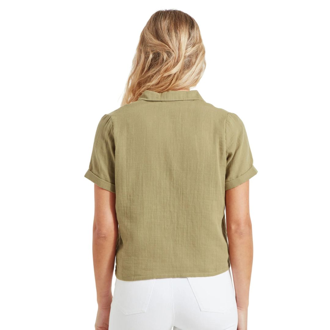 Schoffel Women's Summerfield Shirt in Light Khaki Green