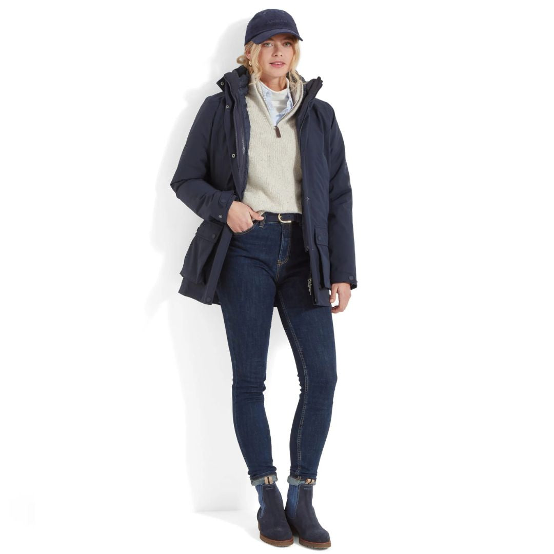 Schoffel Women's Uppingham 3 in 1 Coat in True Navy