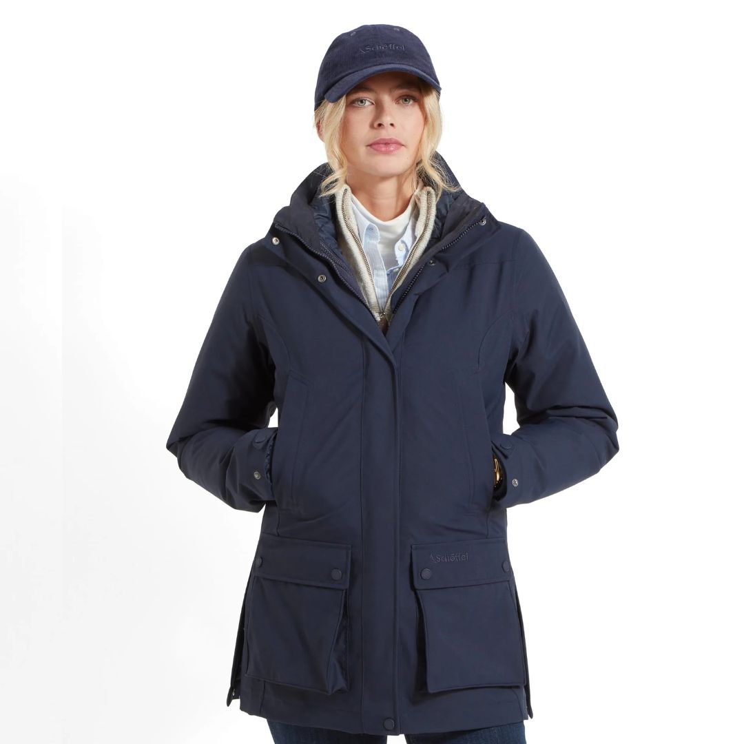 Schoffel Women's Uppingham 3 in 1 Coat in True Navy
