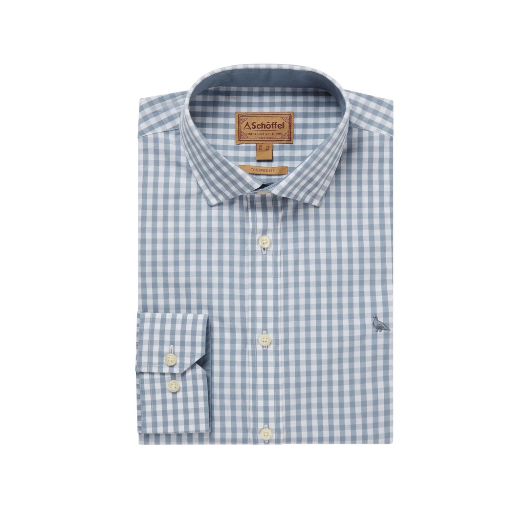 Schoffel Men's Thorpeness Tailored Shirt in Pigeon Blue