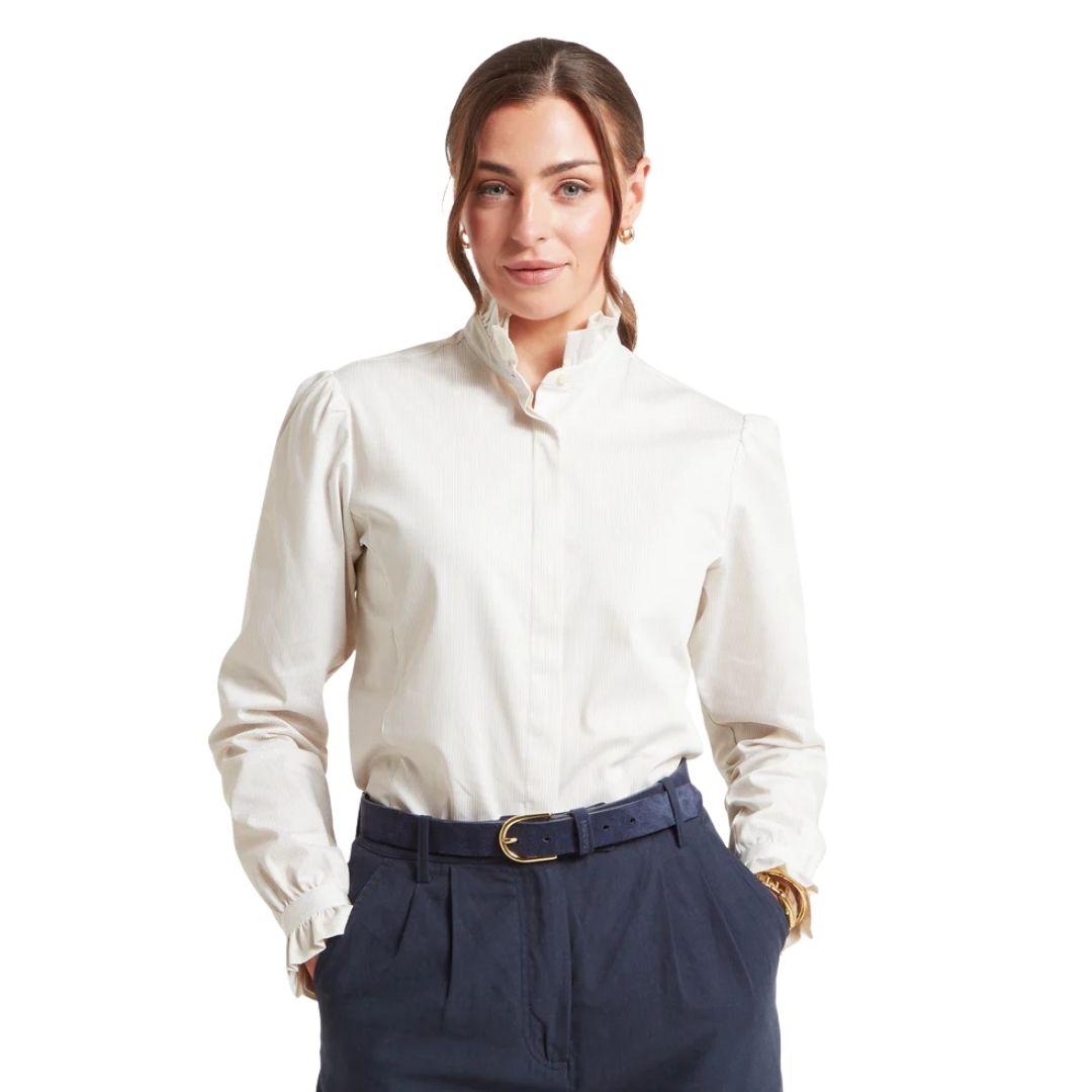 Schoffel Women's Fakenham Shirt in Linen Stripe