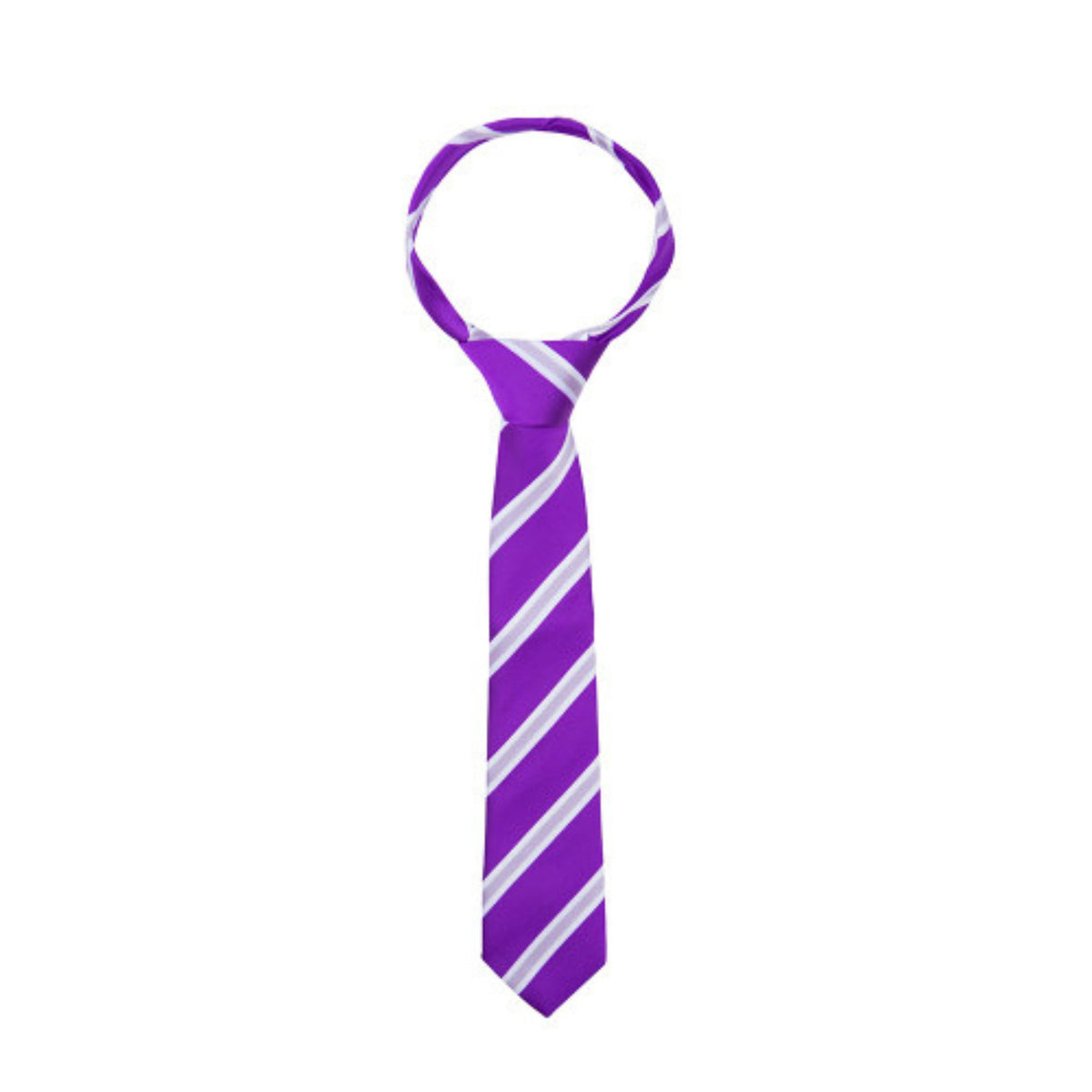 Supreme Products Show Riding Tie in Purple with Lilac Stripes