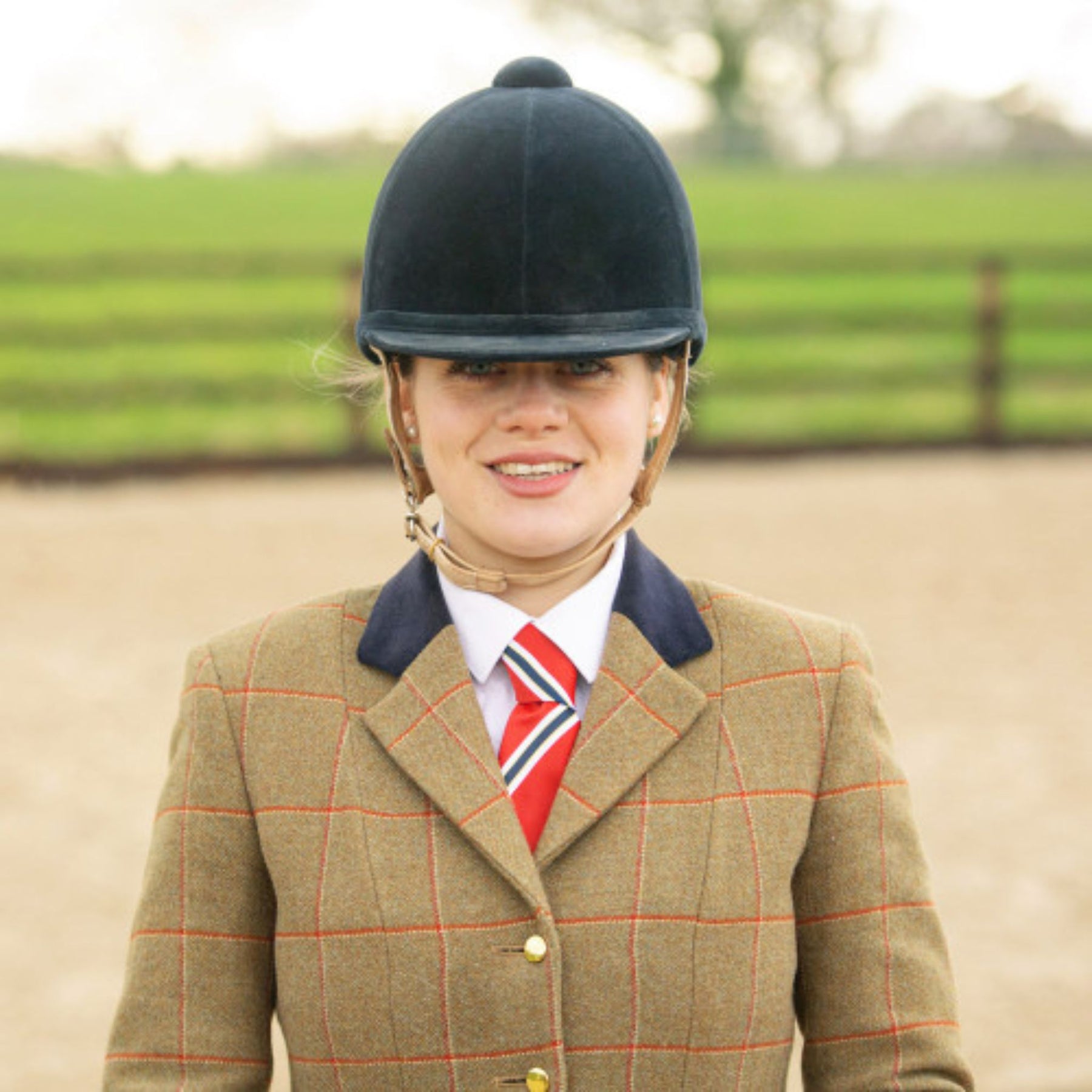 Supreme Products Show Riding Tie in Red with Navy Stripes