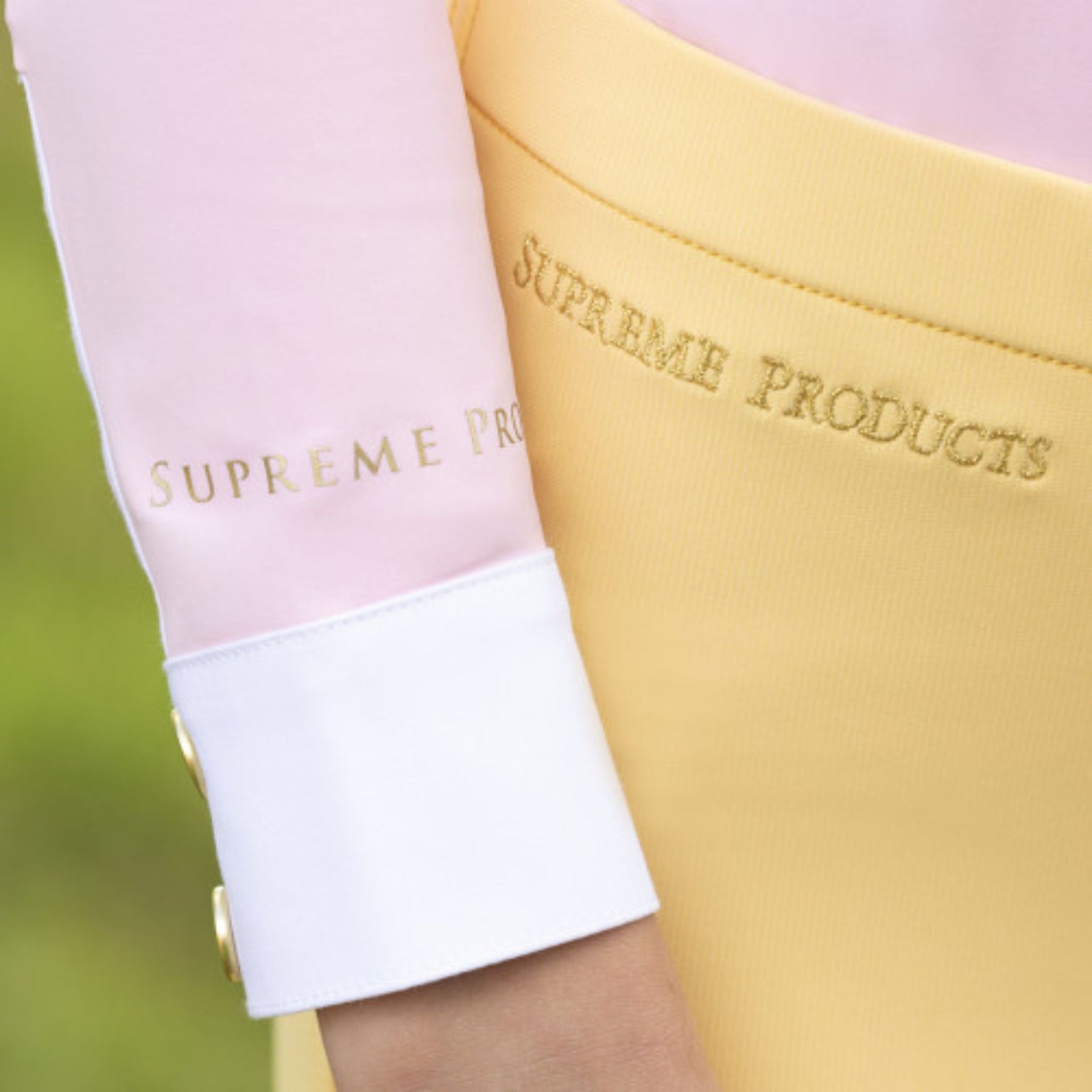 Supreme Products Women's Champion Show Rider Long Sleeves Competition Shirt in Pink & White