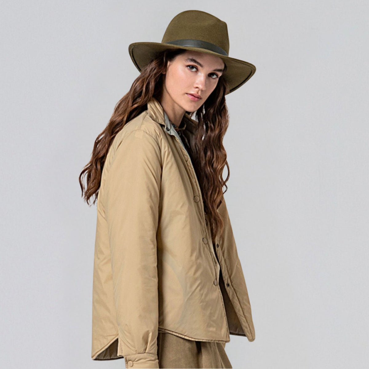 Surkana Sofe Fedora Hat in Khaki