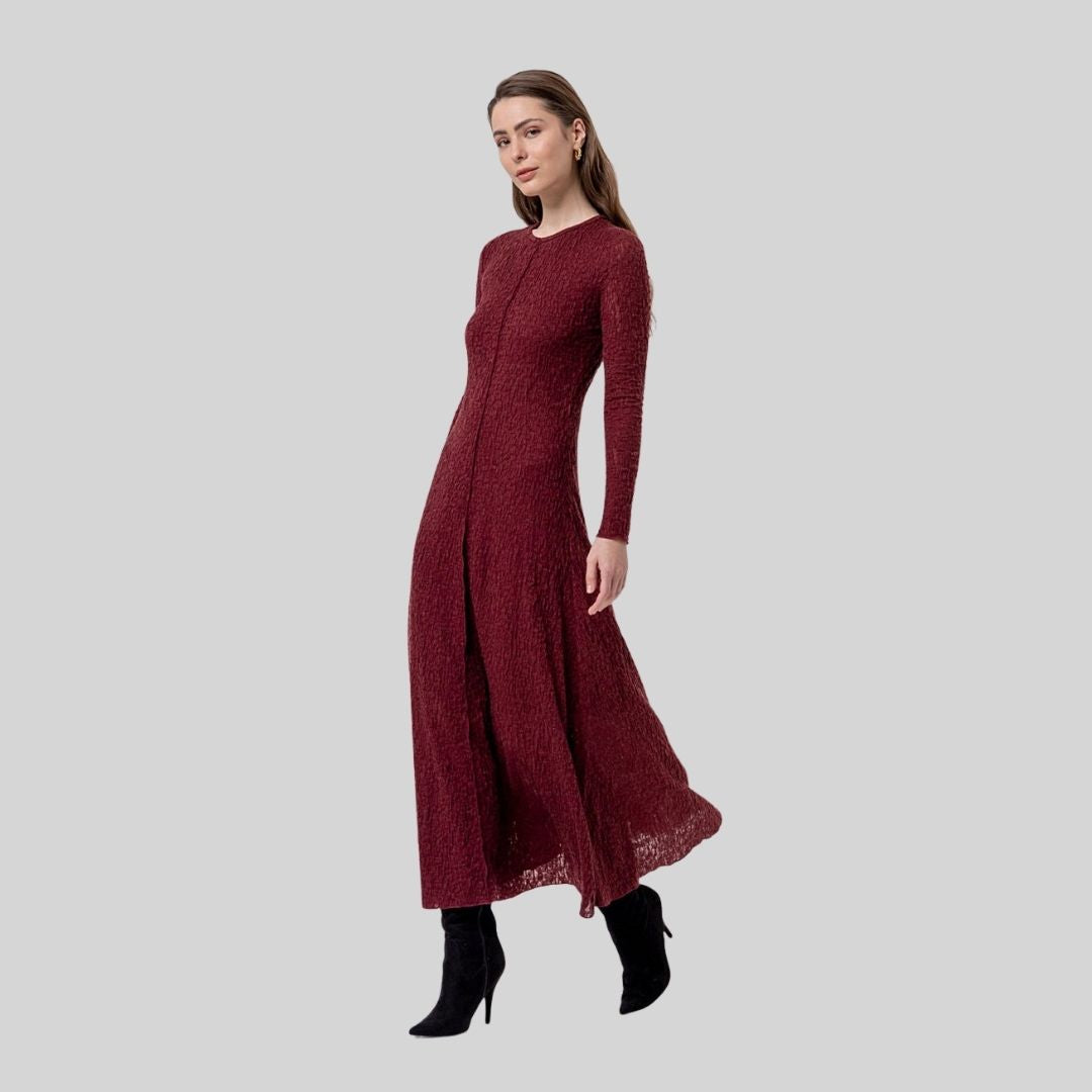 Surkana Long Dress in Maroon