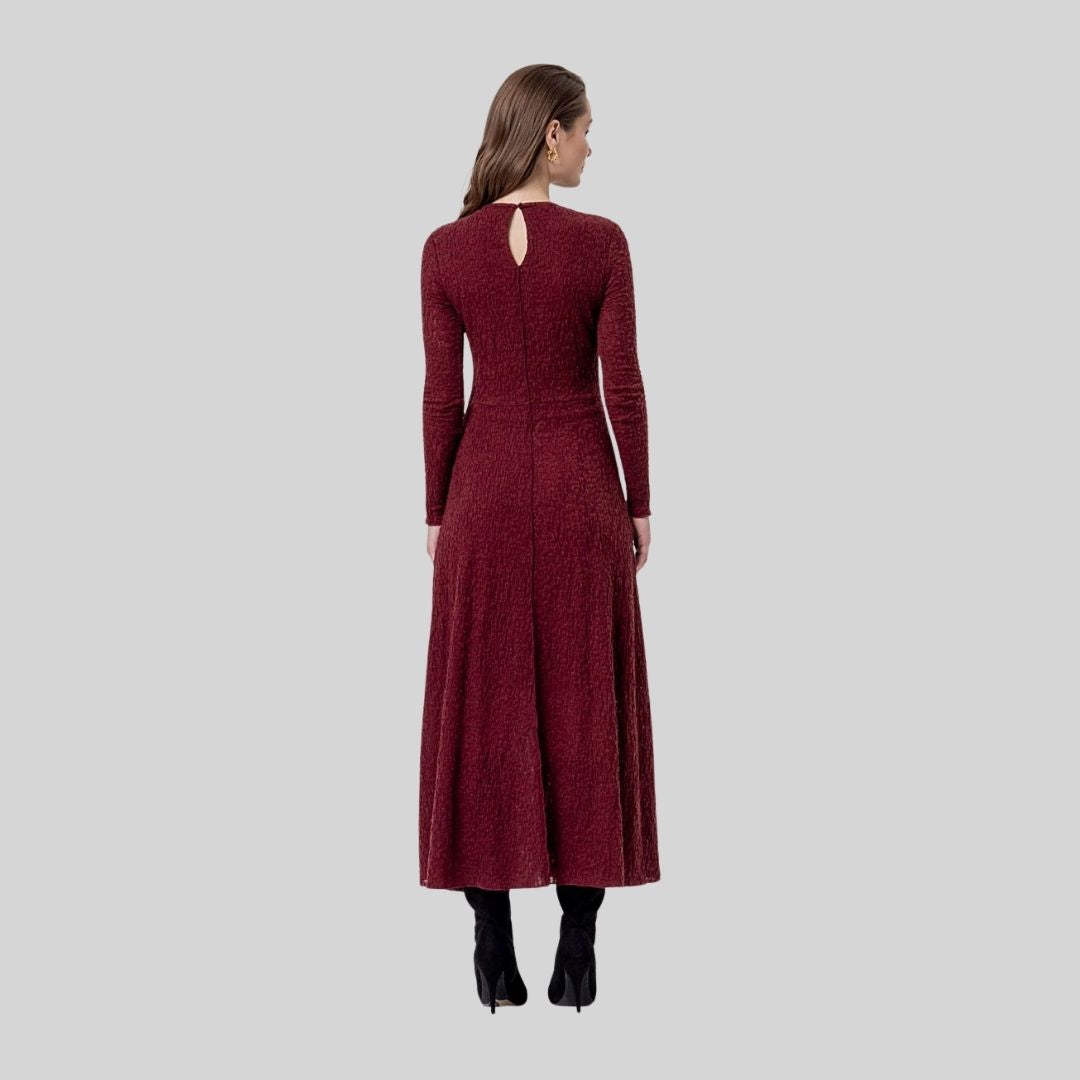 Surkana Long Dress in Maroon