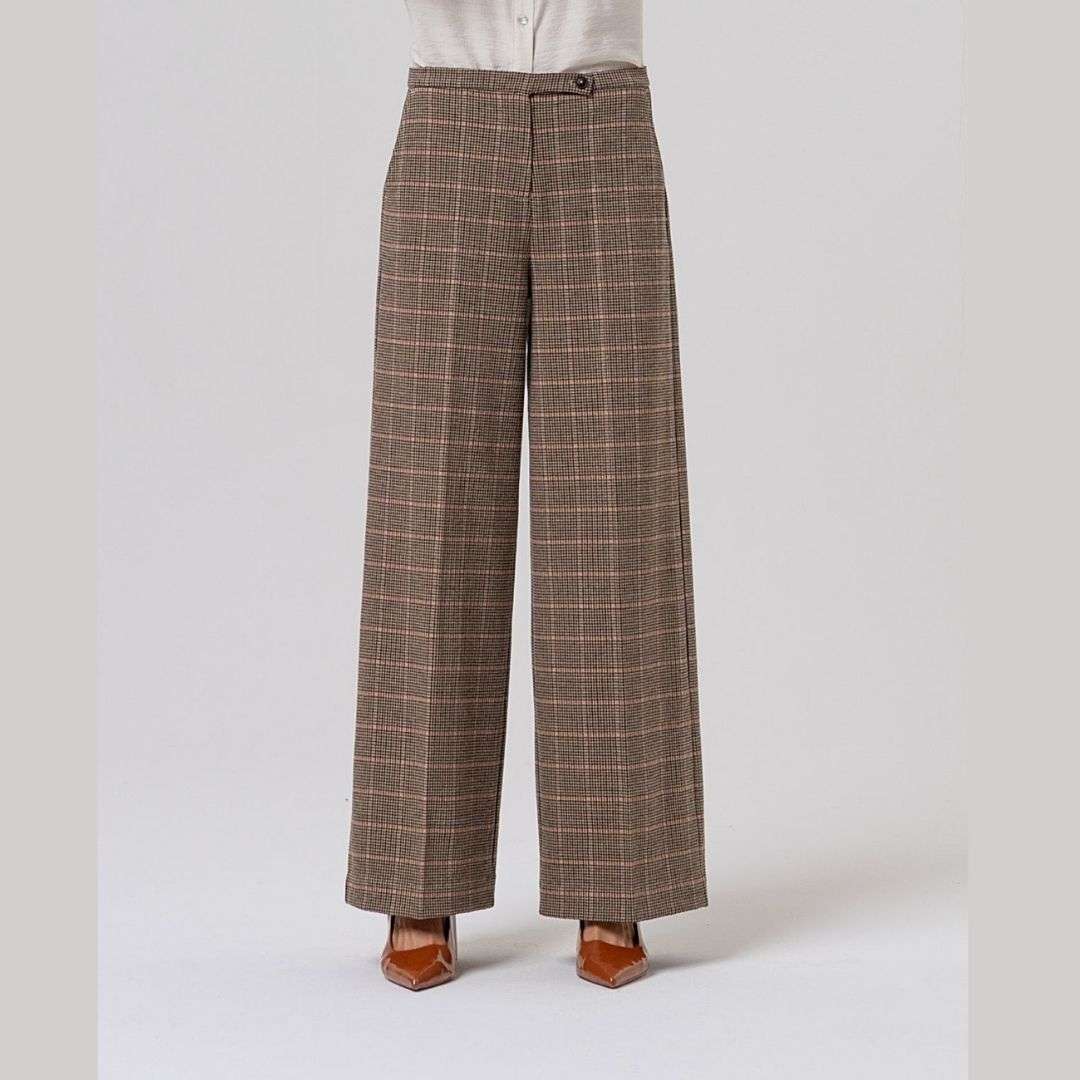 Surkana Wide Trouser with Small Waist in Camel
