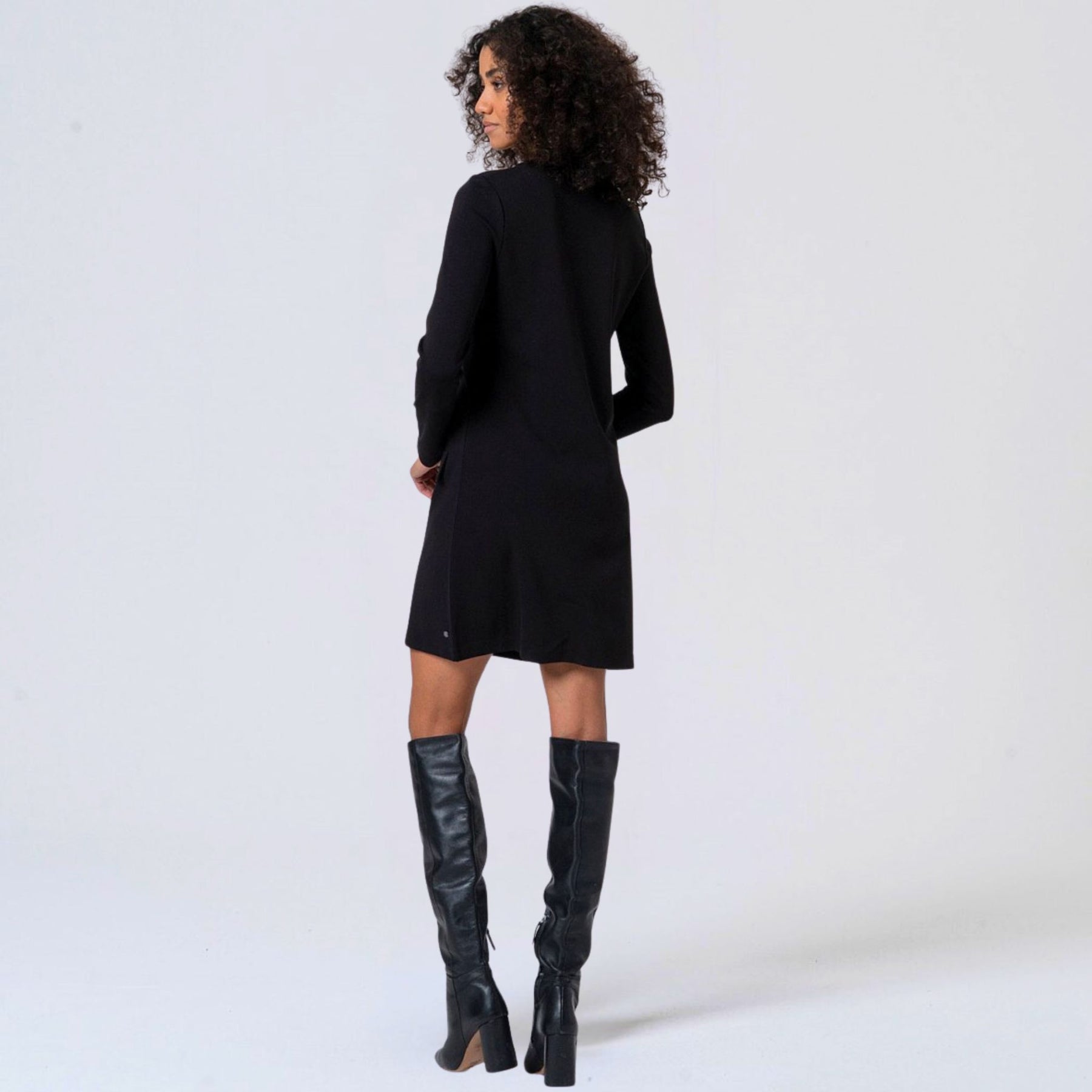 Surkana Women's Lisa Short A-Line Dress in Black