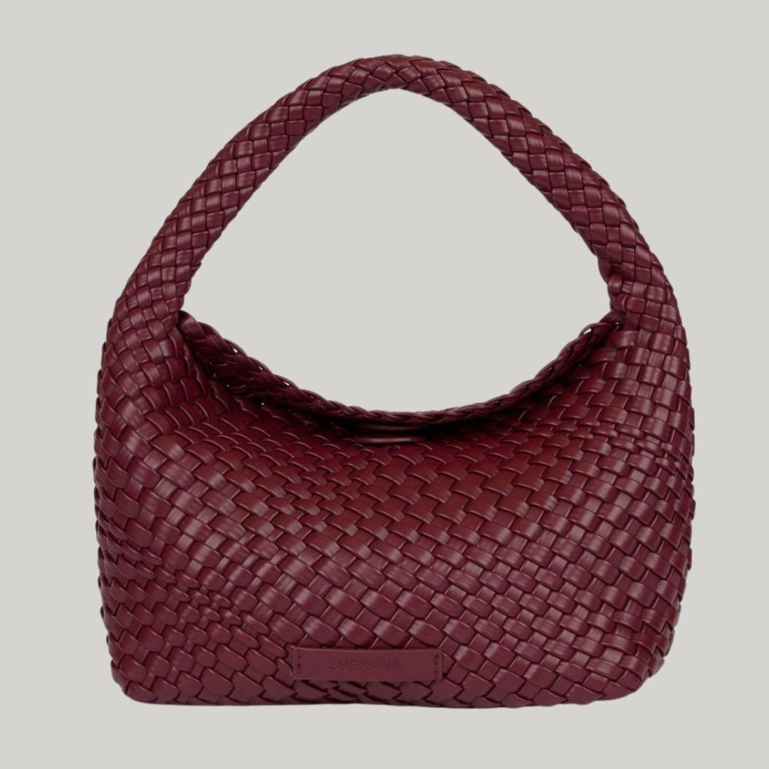 Surkana Braided Shoulder Bag in Chocolate