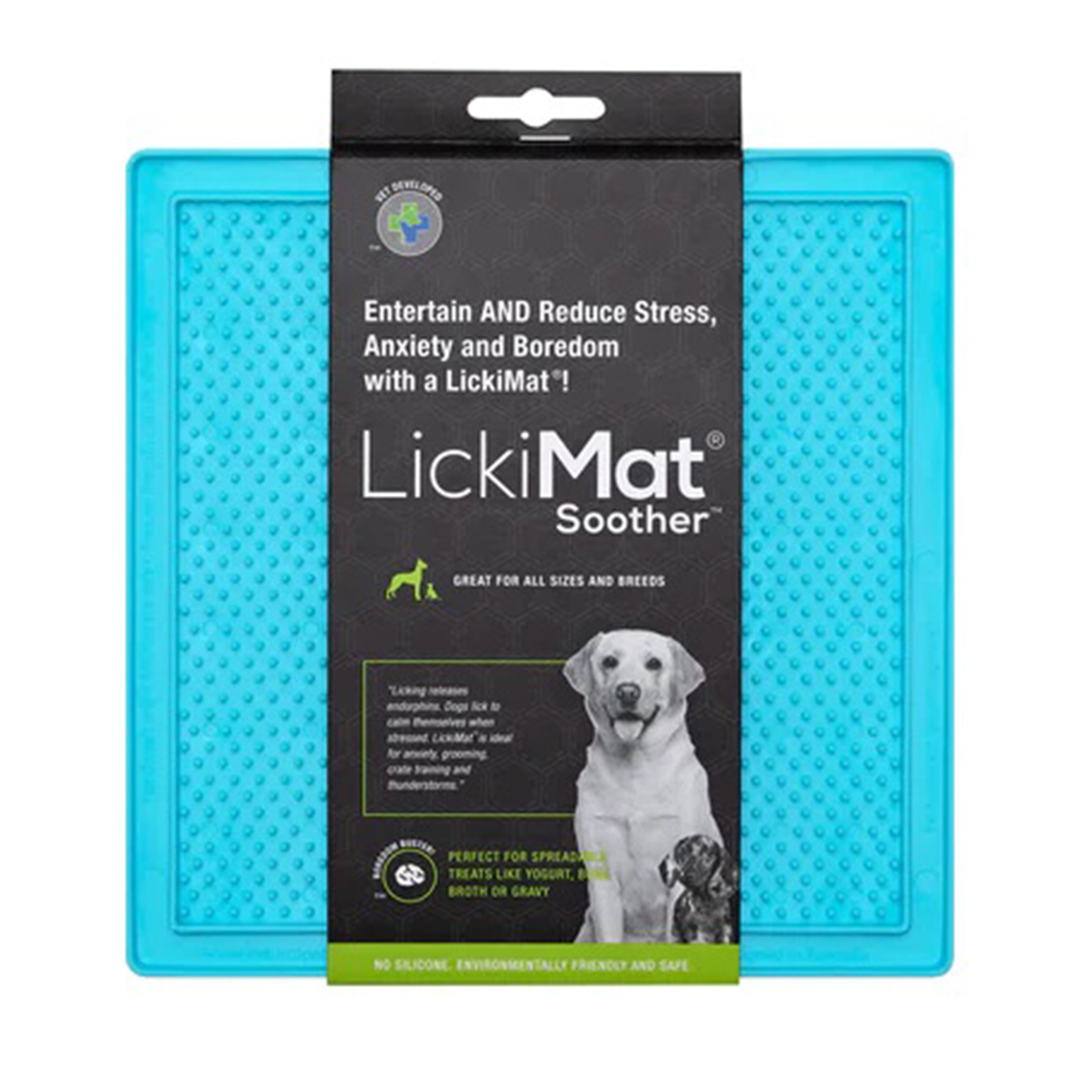 Lickimat Soother Turquoise Dog