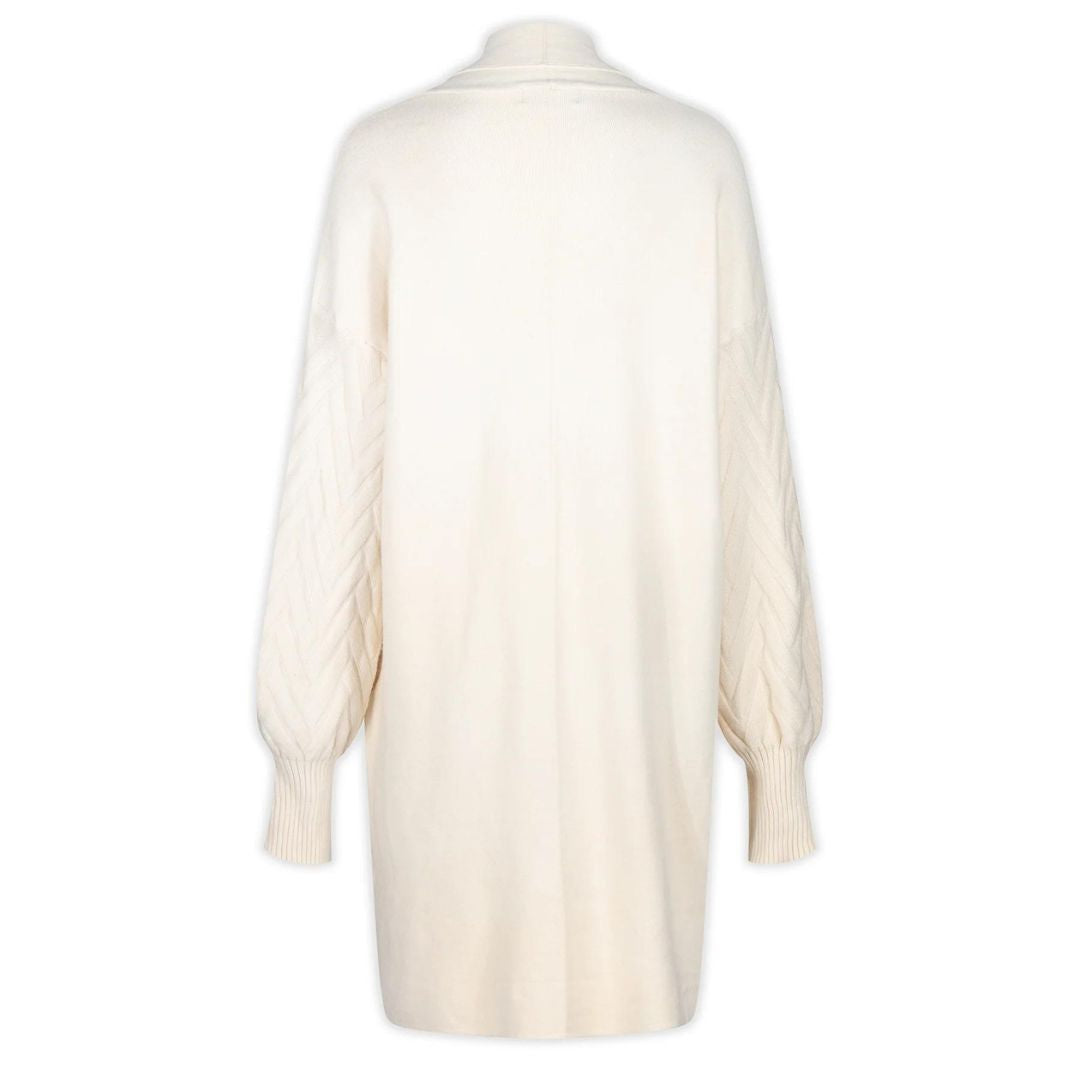 Welligogs Women's Cable Knit Cardigan in Oat