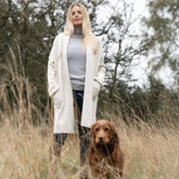 Welligogs Women's Cable Knit Cardigan in Oat