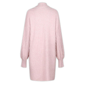 WG Women's Cable Knit Cardigan in Pink