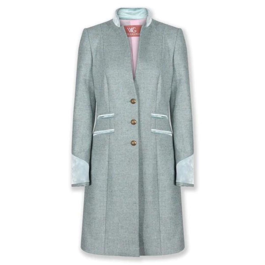 Welligogs Women's Oxford Wool Coat in Duck Egg Blue